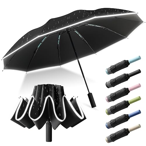 Paraguas Automático Con 20 Varillas,AEGTVA Sombrillas para Uv sol y lluvia,Paraguas Grande de Plegado Invertido Con...