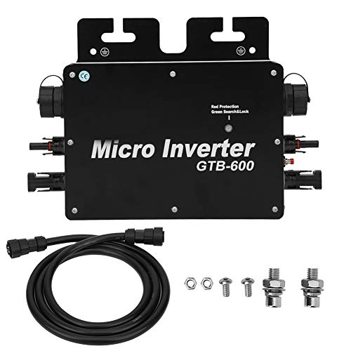 Inversor de conexión a red de energía solar, microinversor de aleación de aluminio de onda sinusoidal pura GTB-600...