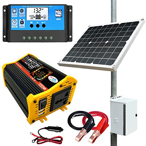 HQCUZZY Kit de Paneles solares, Sistema de energía Solar con inversor de 4000 W y Paneles, Sistema Solar Completo con...