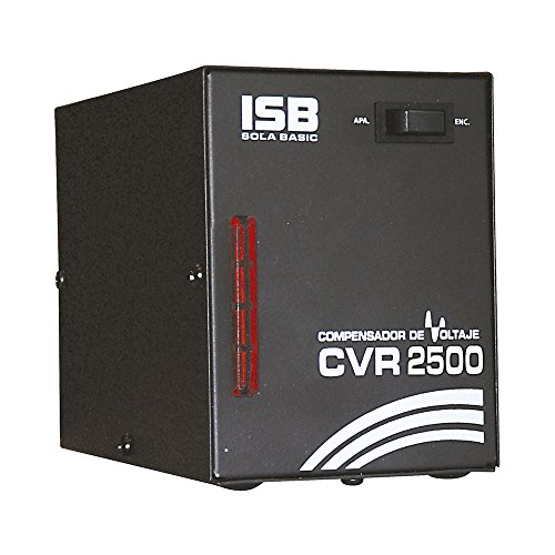 SOLA BASIC ISB CVR2500, COMPENSADOR DE Voltaje para Linea Blanca, 80-140 V (Negro)