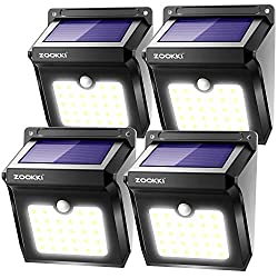 Luces solares con sensor de movimiento inalámbrico solar ZOOKKI