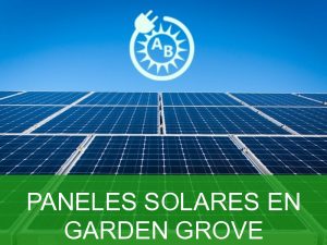 paneles solares en garden grove 3248
