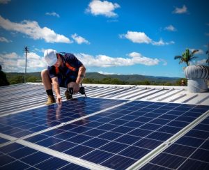 Paneles solares para parque industrial